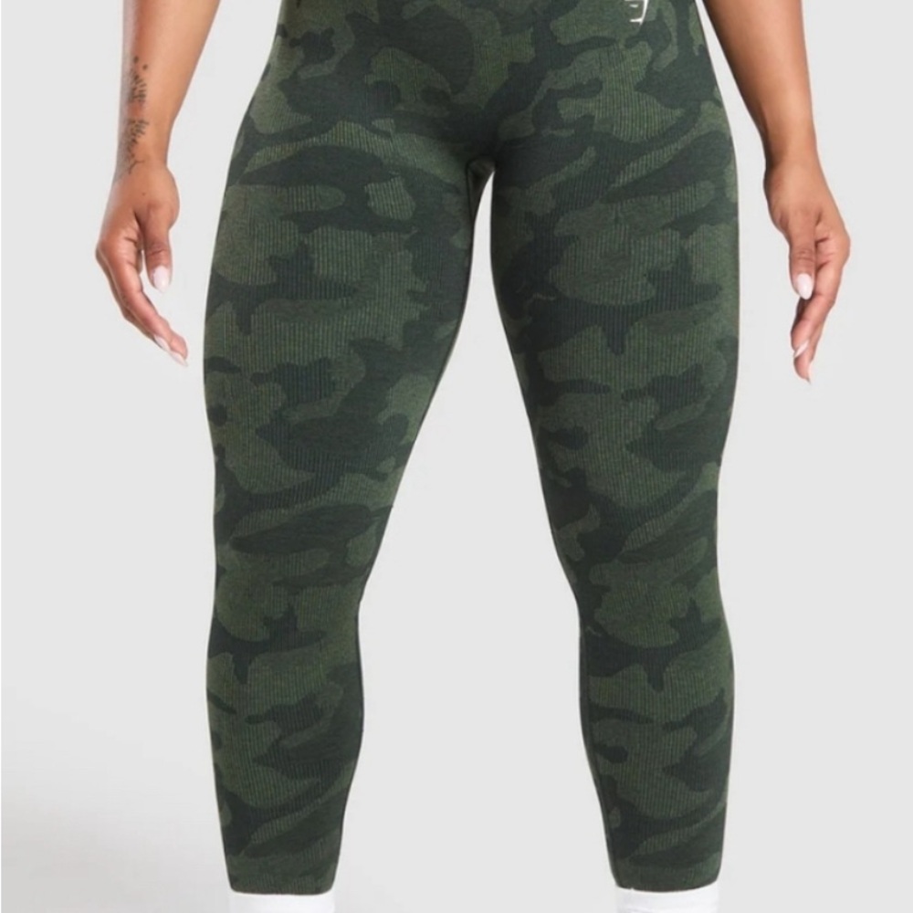 Camo Green Gymshark Women's Leggings